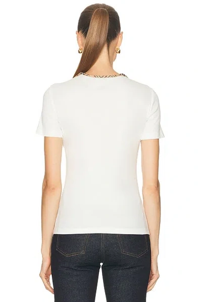 Burberry Fitted Tee In White