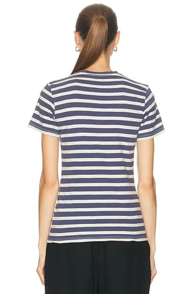 Nili Lotan Lana Striped Cotton Jersey T-shirt In Blue
