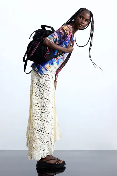 Desigual Medium Black Backpack In Black