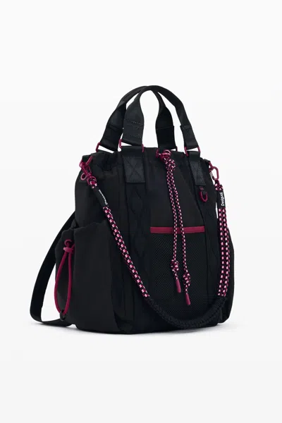 Desigual Medium Black Backpack In Black