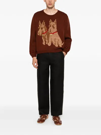 Bode Piping Trousers In Black