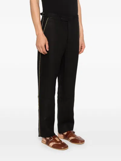 Bode Piping Trousers In Black