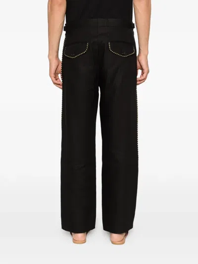 Bode Piping Trousers In Black