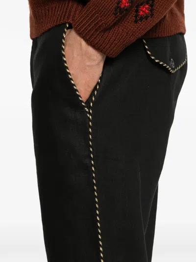 Bode Piping Trousers In Black