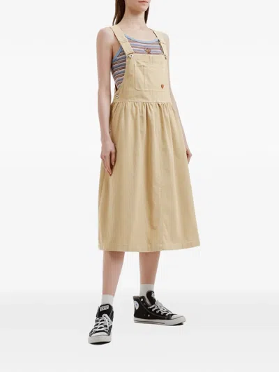 Chocoolate Straps Pocket Dress In Neutral