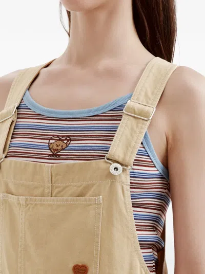 Chocoolate Straps Pocket Dress In Neutral