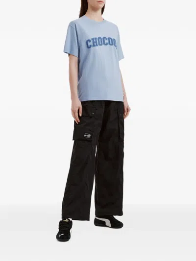Chocoolate Logo-patch Cargo Pants In Black