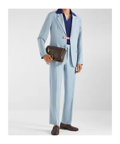Fendi Button-fastening Blazer In Blue