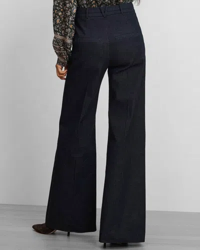 Veronica Beard Bell-bottom Viscose Jeans In Blue