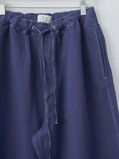 Studio Nicholson Sonny Relaxed Drawstring Pants In Blue