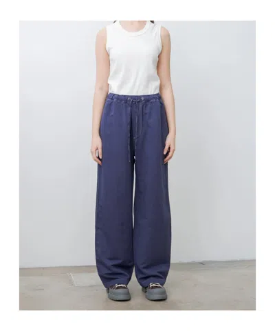 Studio Nicholson Sonny Relaxed Drawstring Pants In Blue