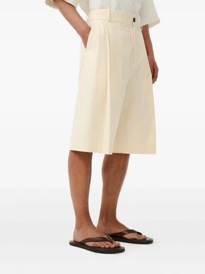 Studio Nicholson Belt Loop Shorts In Neutral