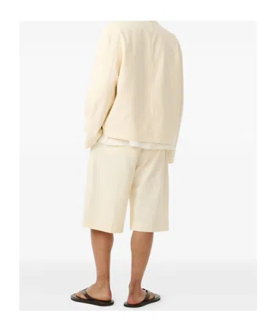 Studio Nicholson Belt Loop Shorts In Neutral