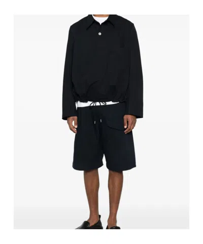 Studio Nicholson Drawstring Shorts In Black