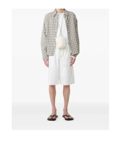 Studio Nicholson Drawstring Shorts In White