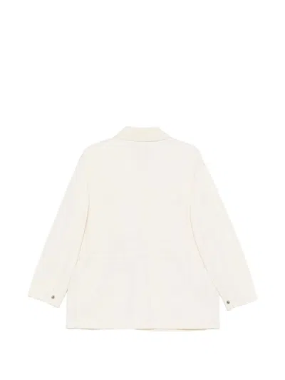 Dunst Flap-pocket Collared Jacket In White