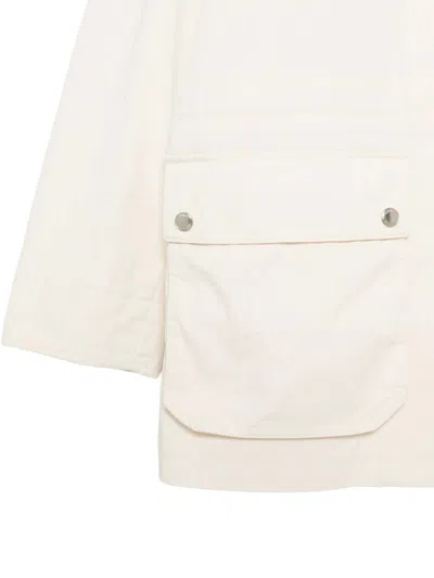 Dunst Flap-pocket Collared Jacket In White