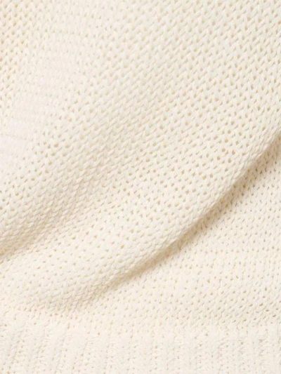 Aya Muse Openwork Knit Sweater In White