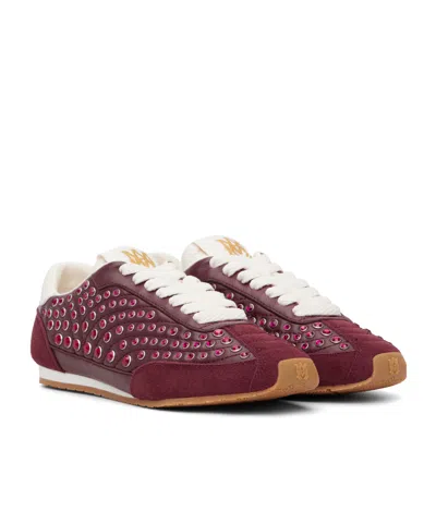 Amiri Stud Pacific Series Lace-up Sneakers In Burgundy