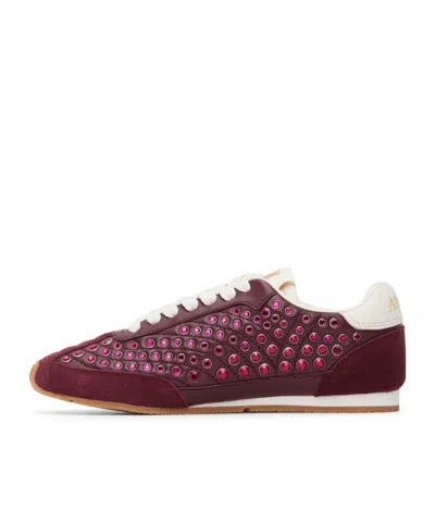 Amiri Stud Pacific Series Lace-up Sneakers In Burgundy