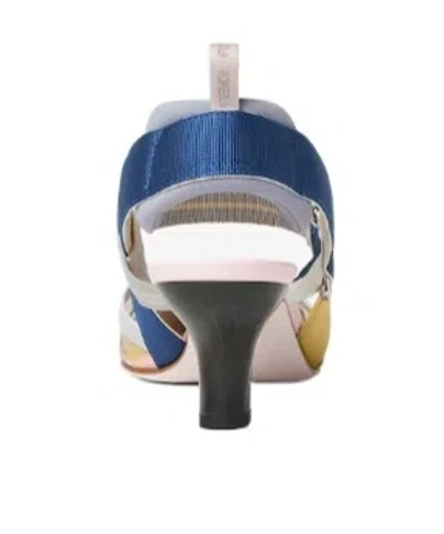 Fendi Multicolour Mesh Medium-heeled Slingbacks In Multi