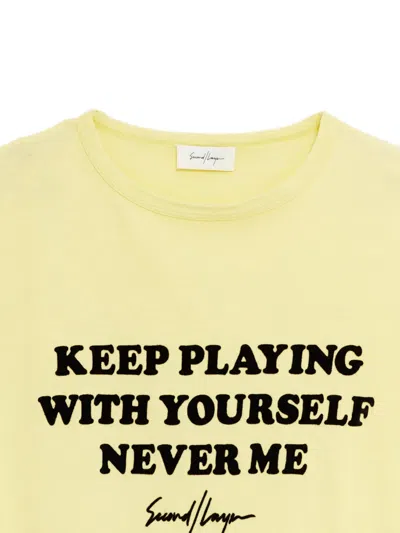 Second / Layer Crew-neck T-shirt In Yellow