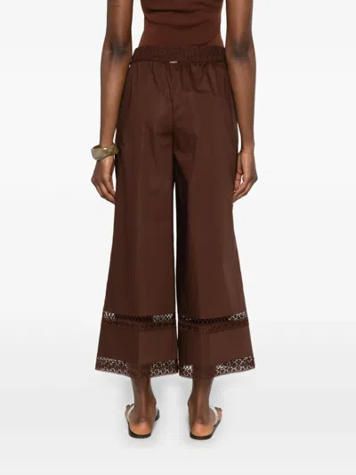 Twinset Drawstring Casual Pants In Brown