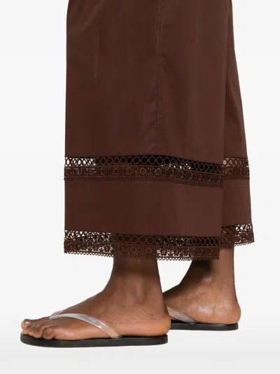 Twinset Drawstring Casual Pants In Brown