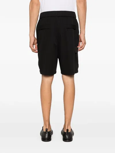 Imperial Drawstring Cargo Shorts In Black