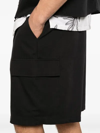 Imperial Drawstring Cargo Shorts In Black