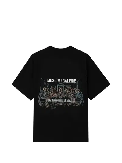 Musium Div. Printed T-shirt In Black