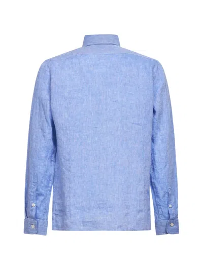 D4.0 Button Light Blue Polo Shirt In Blue