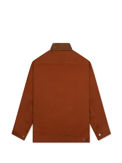 South2 West8 Collared Jacket In Brown