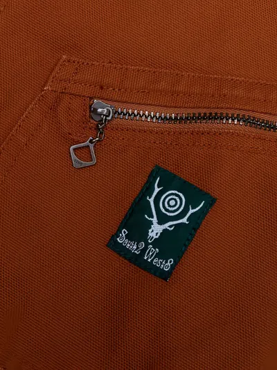 South2 West8 Collared Jacket In Brown