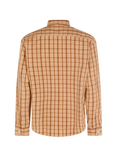 Nn07 Deon Checked-pattern Shirt In Brown