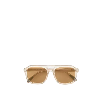 Moncler Vantos Rectangular Sunglasses In White