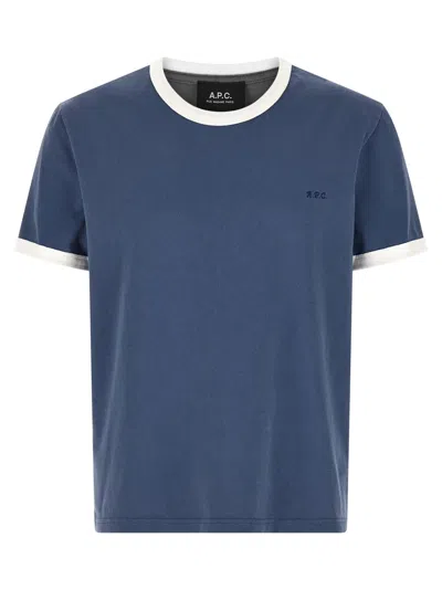 A.p.c. Contrast T-shirt In Blue
