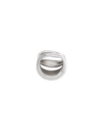 Panconesi Triptych Blow Up Silver Ring In Metallic
