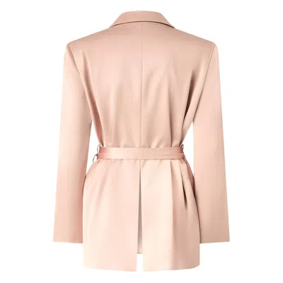 Pinko Belted Wrap Jacket In Neutral