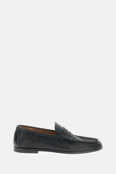 Common Projects Strap Leather Loafers In Black
