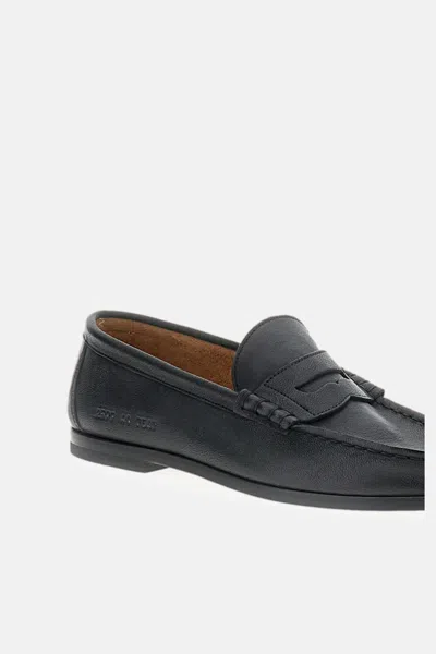 Common Projects Strap Leather Loafers In Black