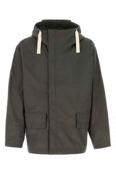 Nanamica Graphite Polyester Blend Jacket In Gray