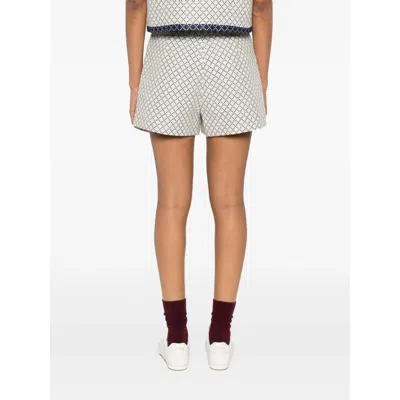 Gucci Geometric-pattern Pocket Shorts In Gray