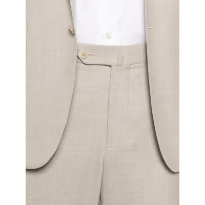 Isaia Button Single-breasted Suit In Neutral