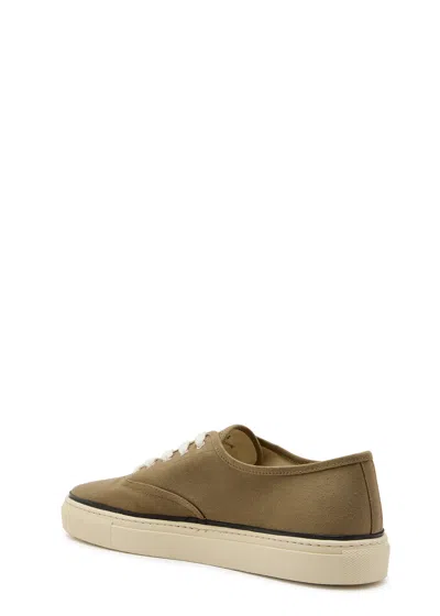 Jacquemus Cotton Low-top Sneakers With Embroidered Logo In Brown