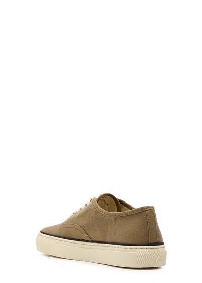 Jacquemus Cotton Low-top Sneakers With Embroidered Logo In Brown