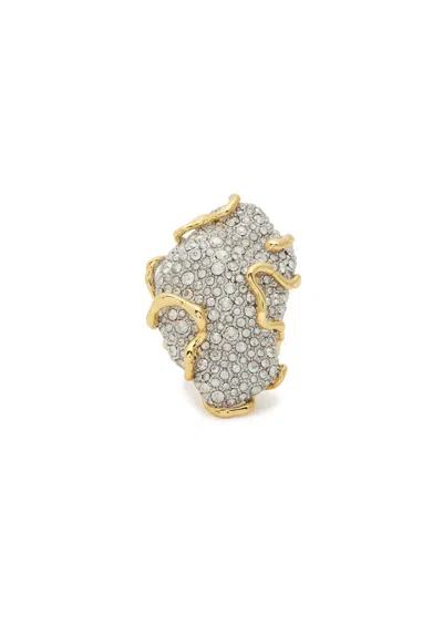 Alexis Bittar Solanales Large Crystal Pavã© Geode Ring In Gold