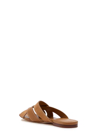 Tod's Women Brown Leather Sandals, 7.5/8.5 Luxury Sandals & Floaters For Women Darveys