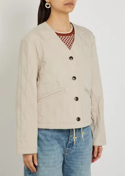 Varley Saba Quilted Jacket In White