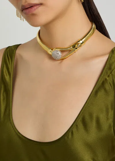 Alexis Bittar Women's Solanales 14k-gold-plated, Rhodium-plated & Crystal Pebble Collar Necklace